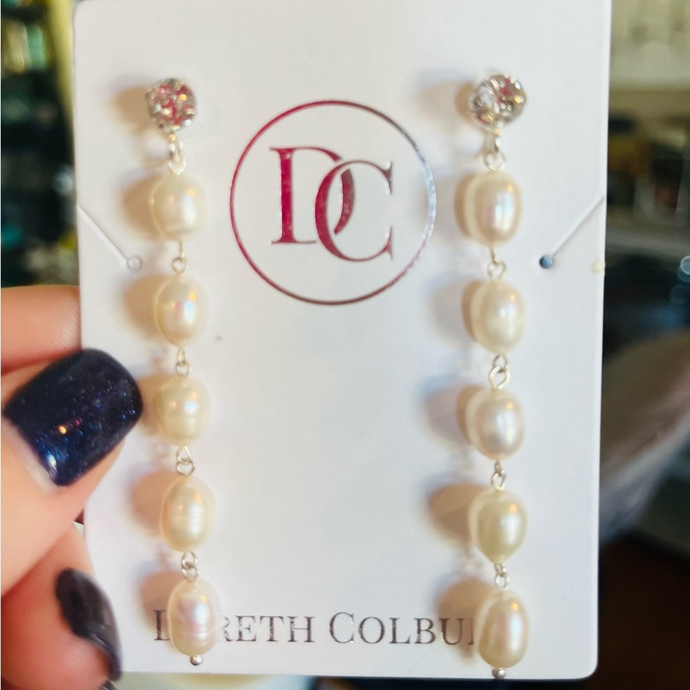 Bridal Drop Earrings in Ivory